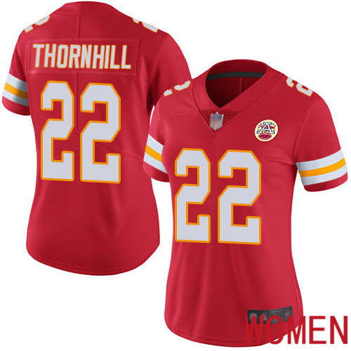Women Kansas City Chiefs #22 Thornhill Juan Red Team Color Vapor Untouchable Limited Player Football Nike NFL Jersey